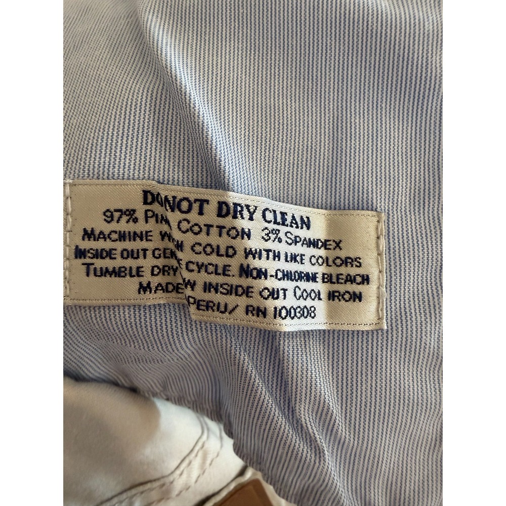 Peter Millar Twill Pants Men Beige 5 Pocket Soft Touch Pima Blend ME0B47 35X32 - Picture 7 of 13